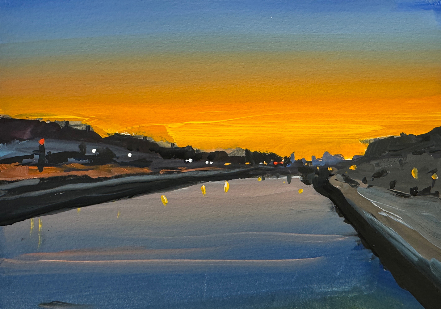 Stéphane Olivier - Peinture - L'Escaut, Tournai